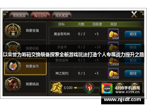 以荣誉为筹码交换装备探索全新游戏玩法打造个人专属战力提升之路