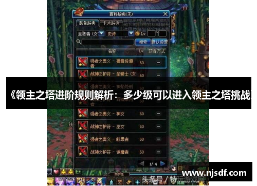 《领主之塔进阶规则解析:多少级可以进入领主之塔挑战》 《领主之塔进阶规则解析:多少级可以进入领主之塔挑战》